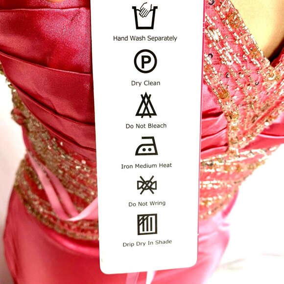 Glamorous New Pageant Prom Gown Sweetheart Neck Jeweled Pink Size 6 Glam A-line - Picture 12 of 12